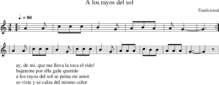 Listen To A Los Rayos Del Sol - Abc Notation (710x276), Png Download