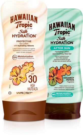 Hawaiian Tropic Silk Hydration Es La Línea De Productos - Hawaiian Tropic Silk Hydration Lotion Protective Sun (600x600), Png Download