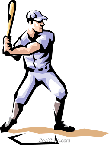 Baseball Player Royalty Free Vector Clip Art Illustration - Coloring Book (361x480), Png Download