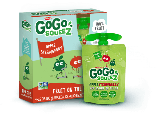 Natural Strawberry Large - Gogo Squeez Apple Apple (542x396), Png Download