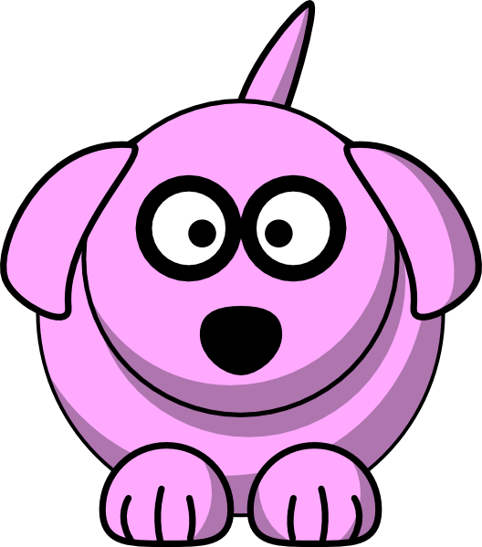 Pink Dog Clip Art (528x599), Png Download