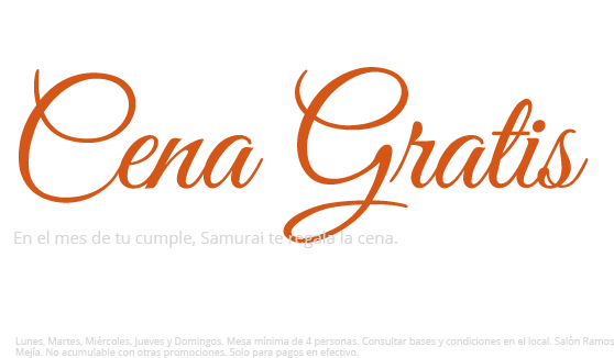 Samurai Sushi Promo De Cumple Cena Gratis - Nice Elegant Cursive Fonts (600x400), Png Download