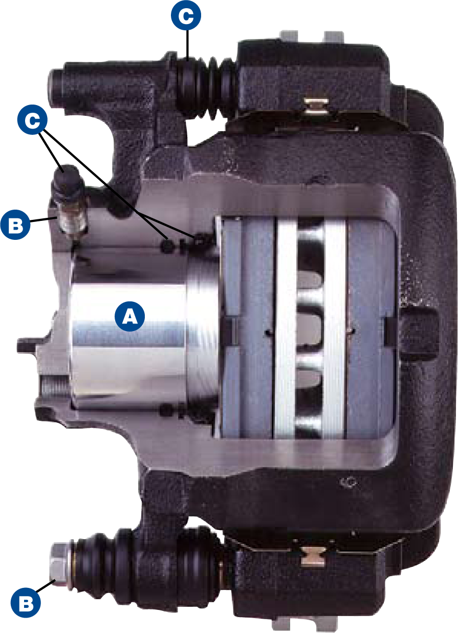 Subaru Remanufactured Brake Calipers - Parts To A Brake Caliper (895x1235), Png Download