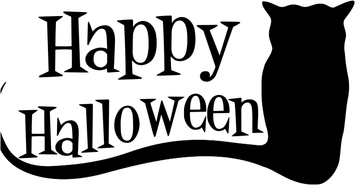 Black Cat Halloween Clip Art (715x375), Png Download