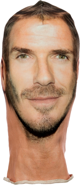 Beckham Mask - David Beckham (258x599), Png Download