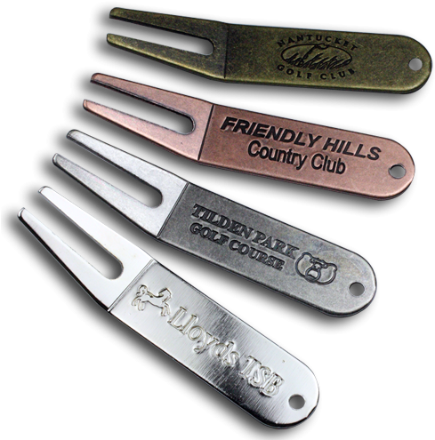 Divot Tool - Bent - Embossed - Divot (500x500), Png Download