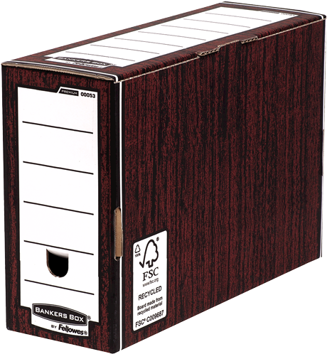 Premium 127mm Transfer File - Bankers Box By Fellowes Premium Transfer File Woodgrain (500x500), Png Download