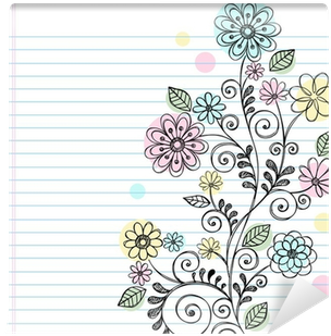 Sketchy Doodle Vines And Flowers Vector Wall Mural - Hero Arts 4" X 4" Mounted Rubber Stamp, Flower Swirl (400x400), Png Download