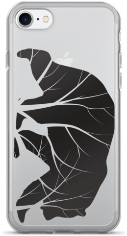 Iphone 7/7 Plus Case Black Bear / Transparent - Iphone 7 (600x600), Png Download