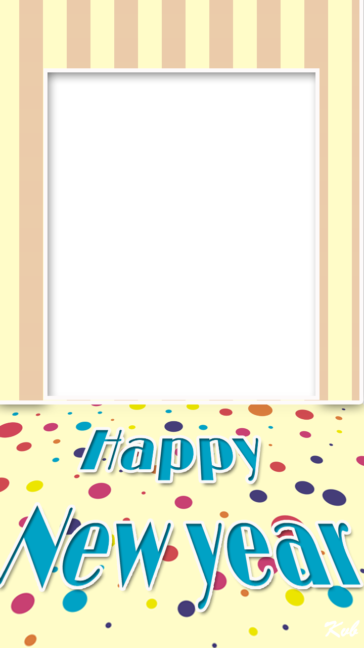 Pretty New Year Frame - New Year (720x1280), Png Download