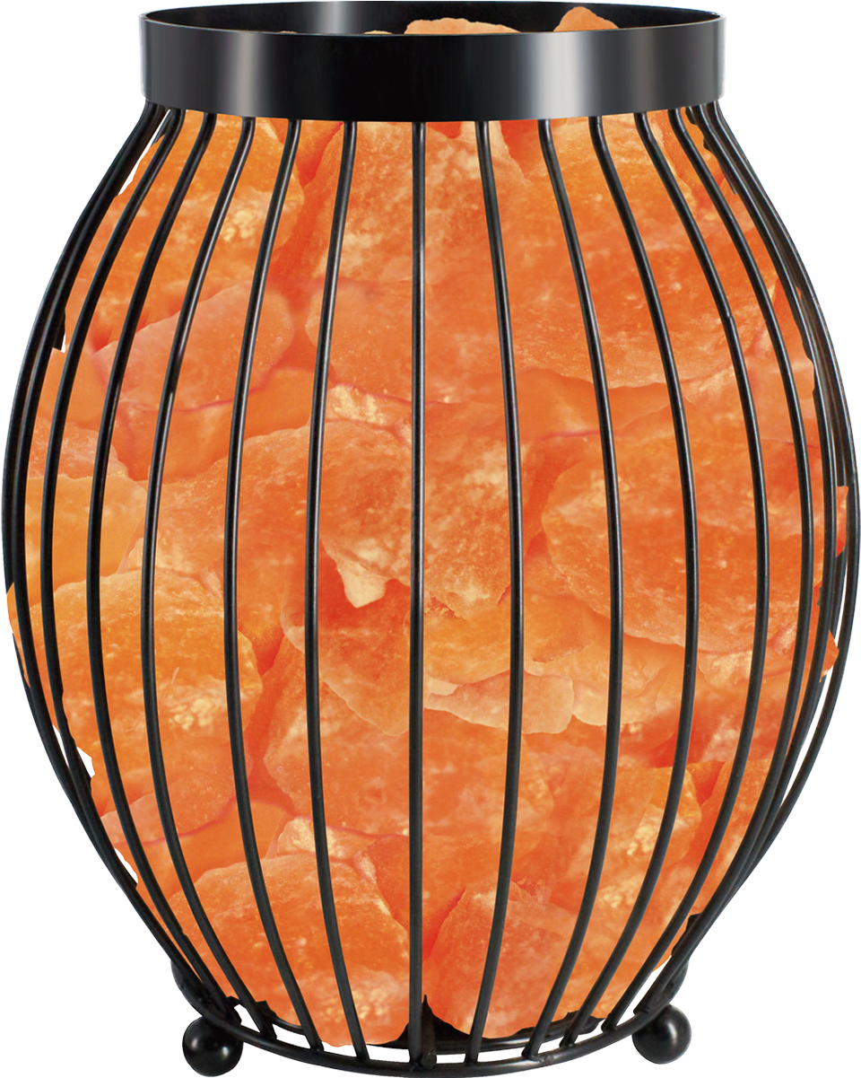 Wbm International Oval Basket Lamp W/ Salt Crystal - Himalayan Glow Oval Basket Lamp With Salt Crystal Chunks (1200x1200), Png Download