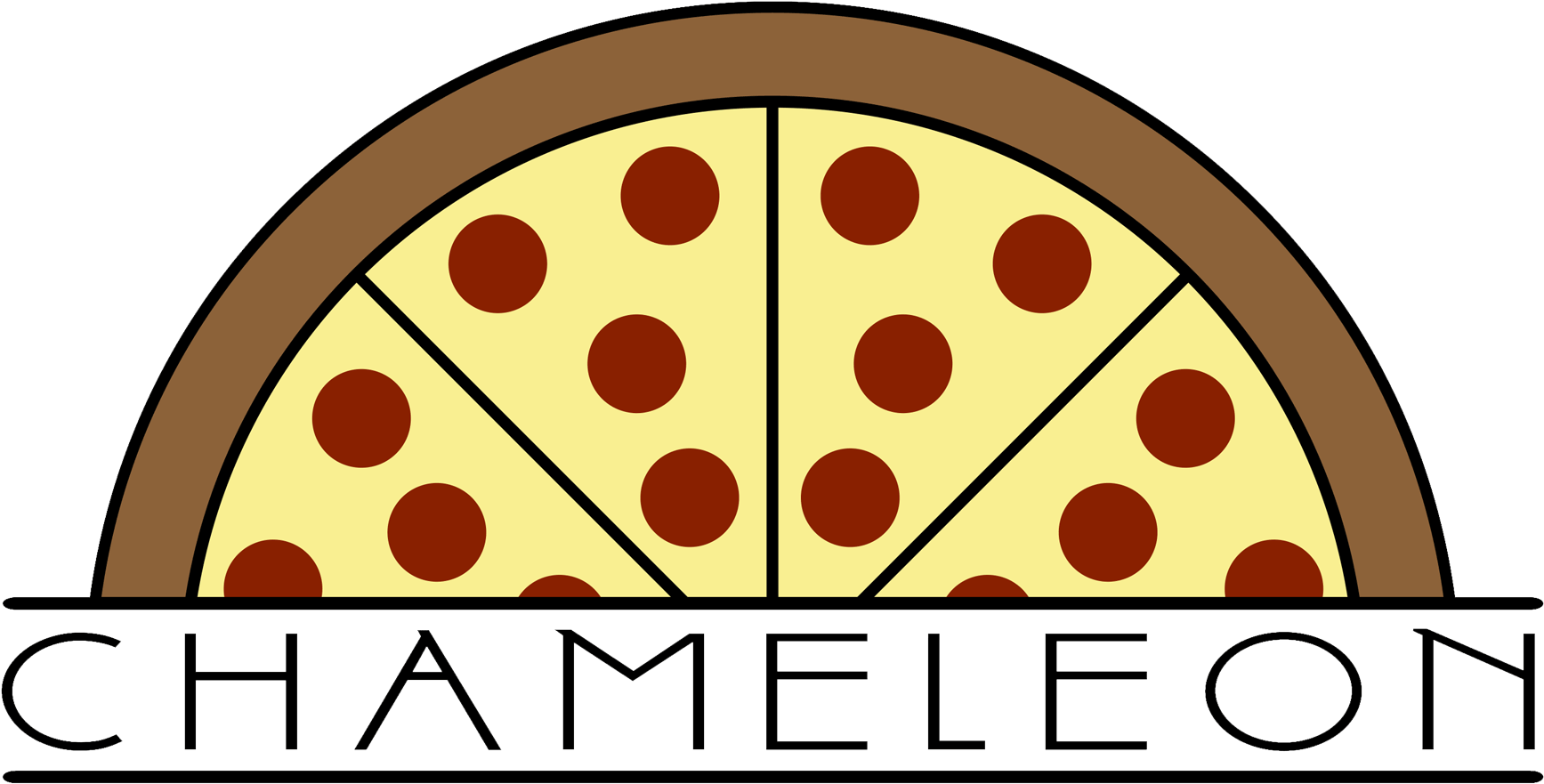 Chameleonpizzalogo Semi Circle - Chameleon (1920x955), Png Download