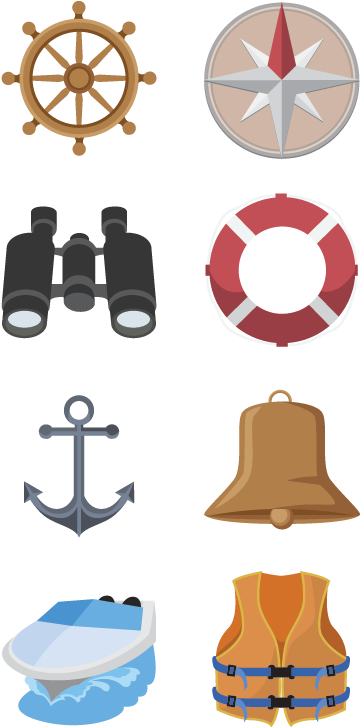 Gorro Marinero Dibujo - Ship Wheel (374x732), Png Download