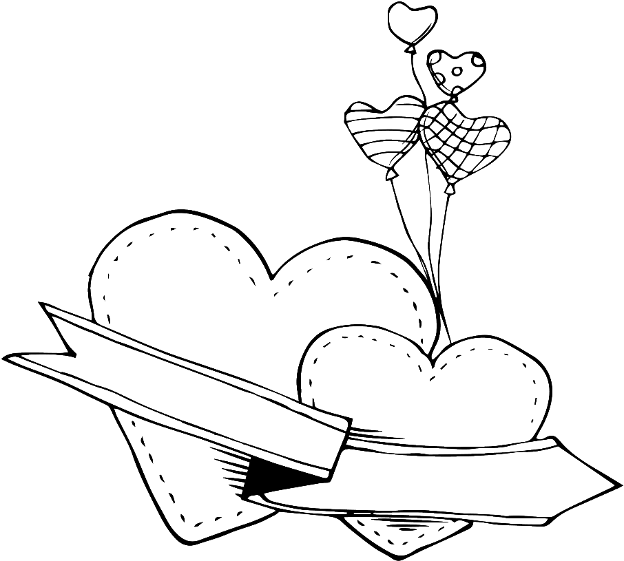 Blanco Y Negro Pintado A Mano En Forma De Corazon Amor - Euclidean Vector (1024x1024), Png Download
