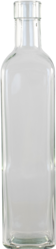 500 Ml Clear Square Sided Glass Bottles- Case Of - Glass Bottle (500x500), Png Download