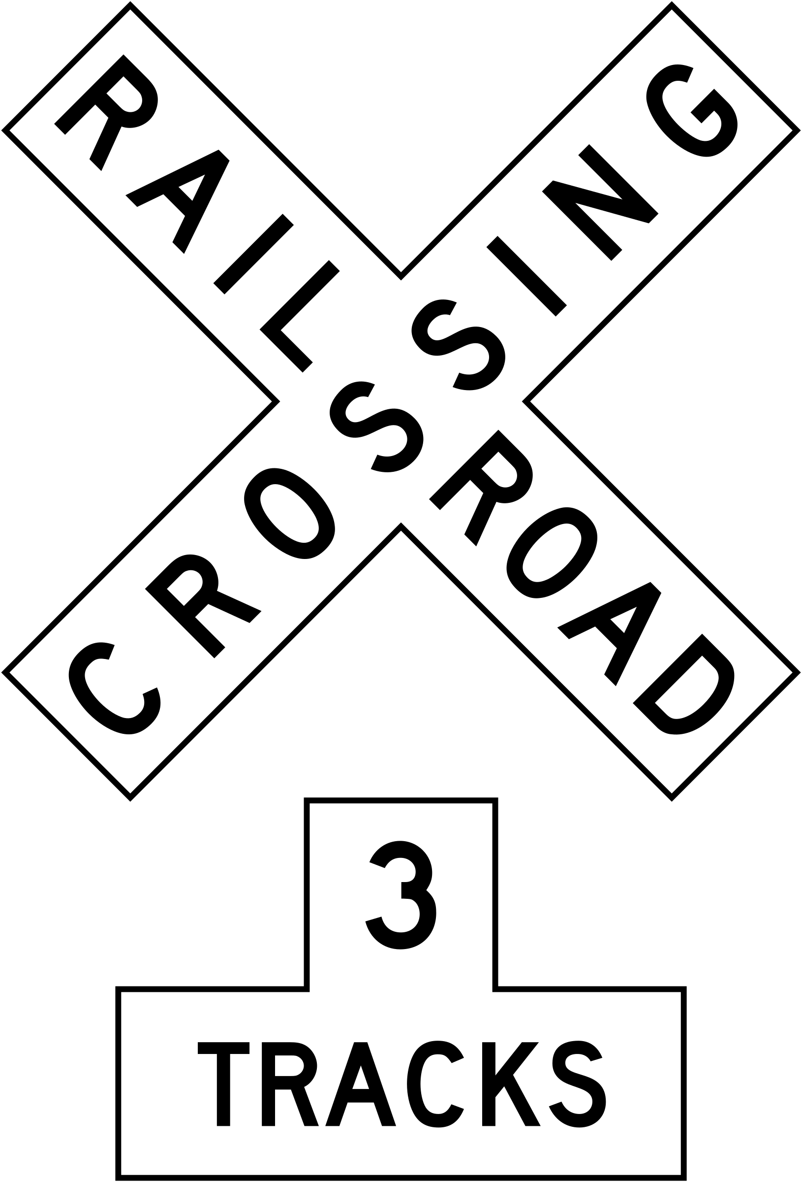 Big Image - Railroad Crossing 6 Tracks (1630x2400), Png Download