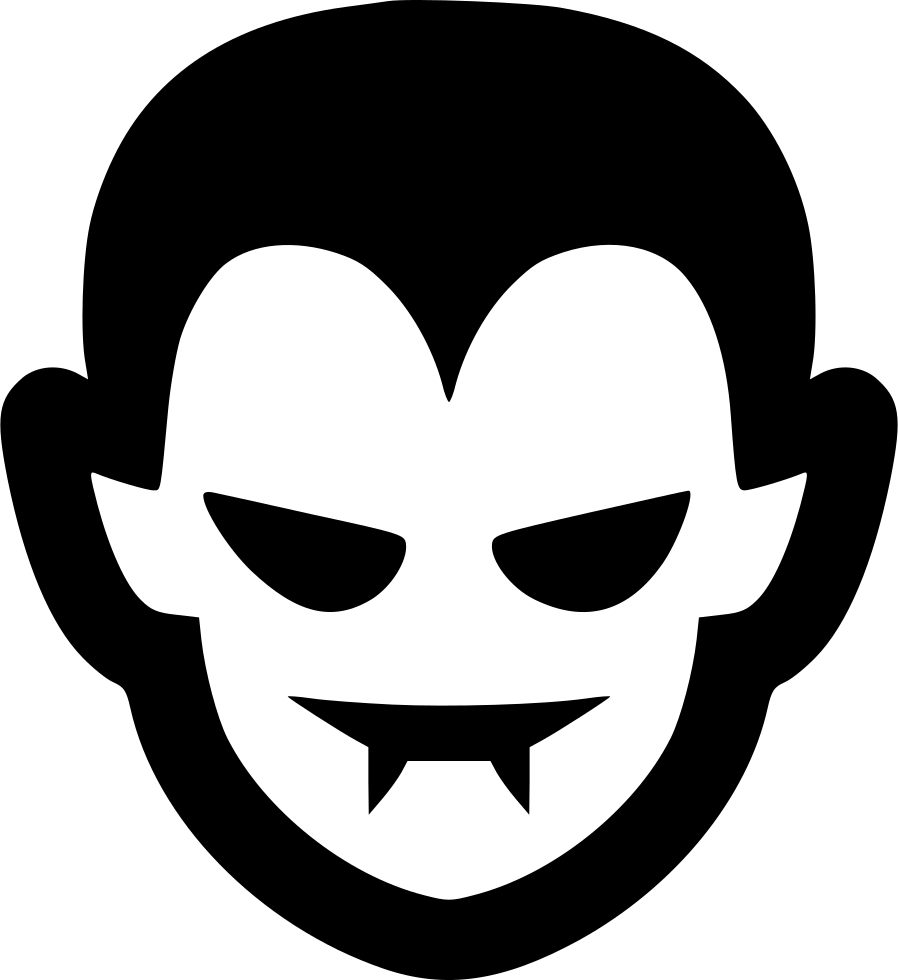 Png File - Vampire Black And White (898x980), Png Download