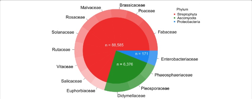 Taxonomy Distribution Of Significant* Blast Matches - Circle (850x336), Png Download