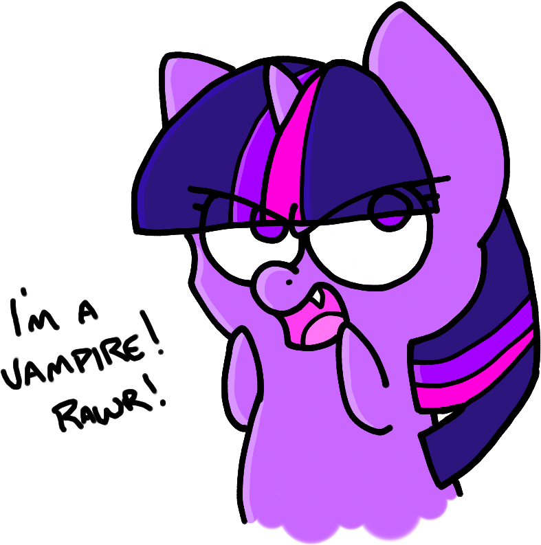 Slightinsanity, Fangs, Glare, Open Mouth, Rawr, Safe, - Twilight Sparkle As A Vampire (896x896), Png Download