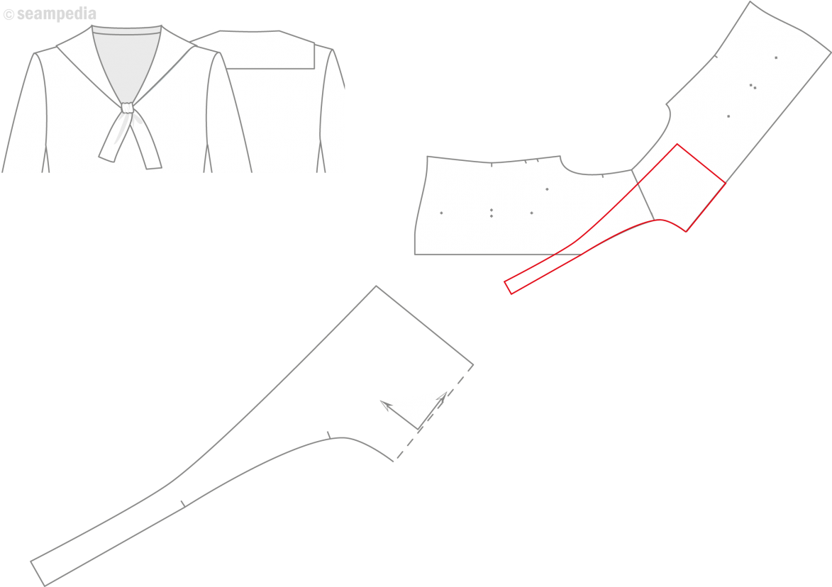 4-17 Cuello Collar Patron Pattern Marinero Sailor Confeccion - Sewing (1200x827), Png Download