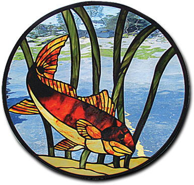 Redfish Stained Glass Patterns (420x420), Png Download