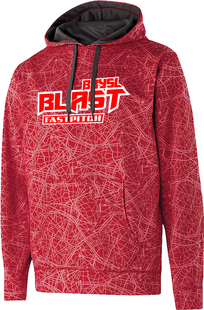 Blast Alt Logo Red Hoodie - Sweatshirt (1000x1000), Png Download