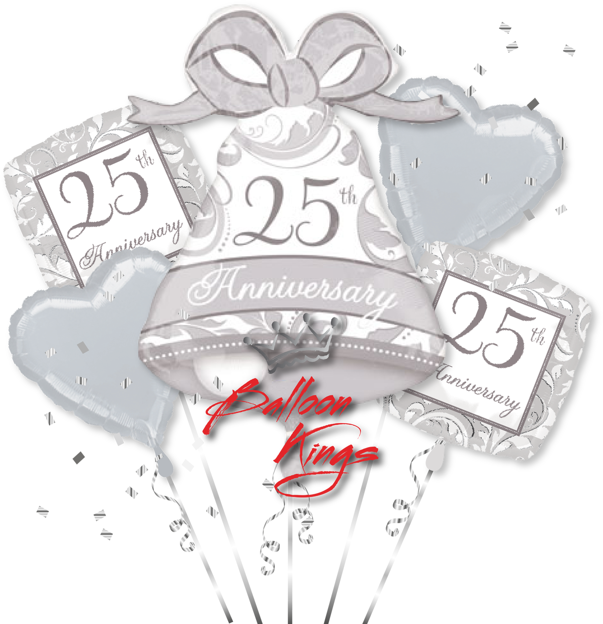 25th Anniversary Bouquet - 25th Anniversary Super Shaped Foil Balloon (1280x1280), Png Download