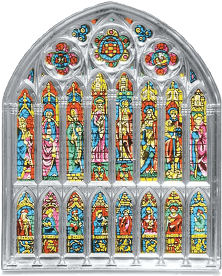 Silver Stained Glass Window By Marto - Stained Glass (555x555), Png Download