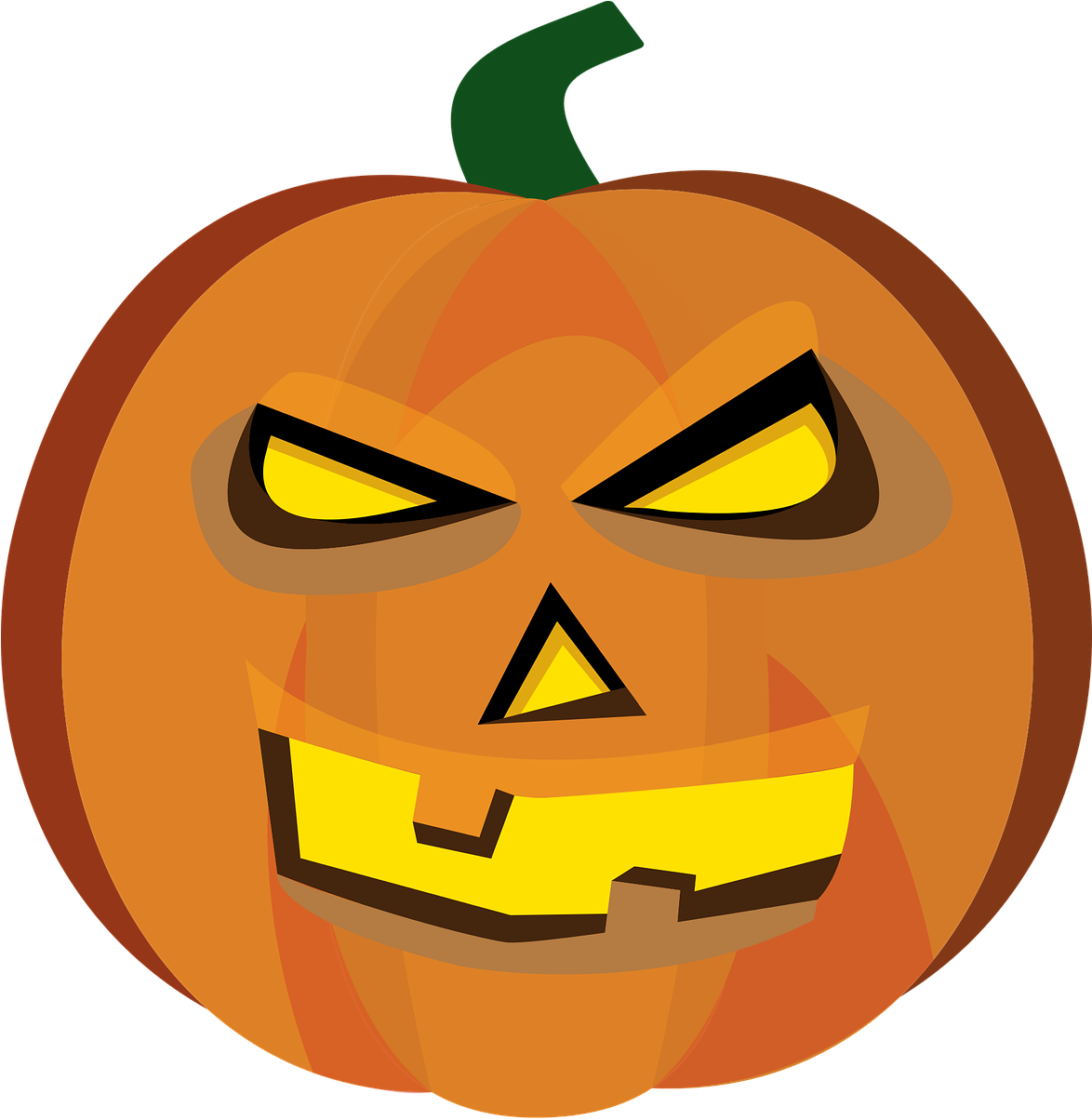 Halloween Pumpkin Face - Euclidean Vector (1173x1280), Png Download