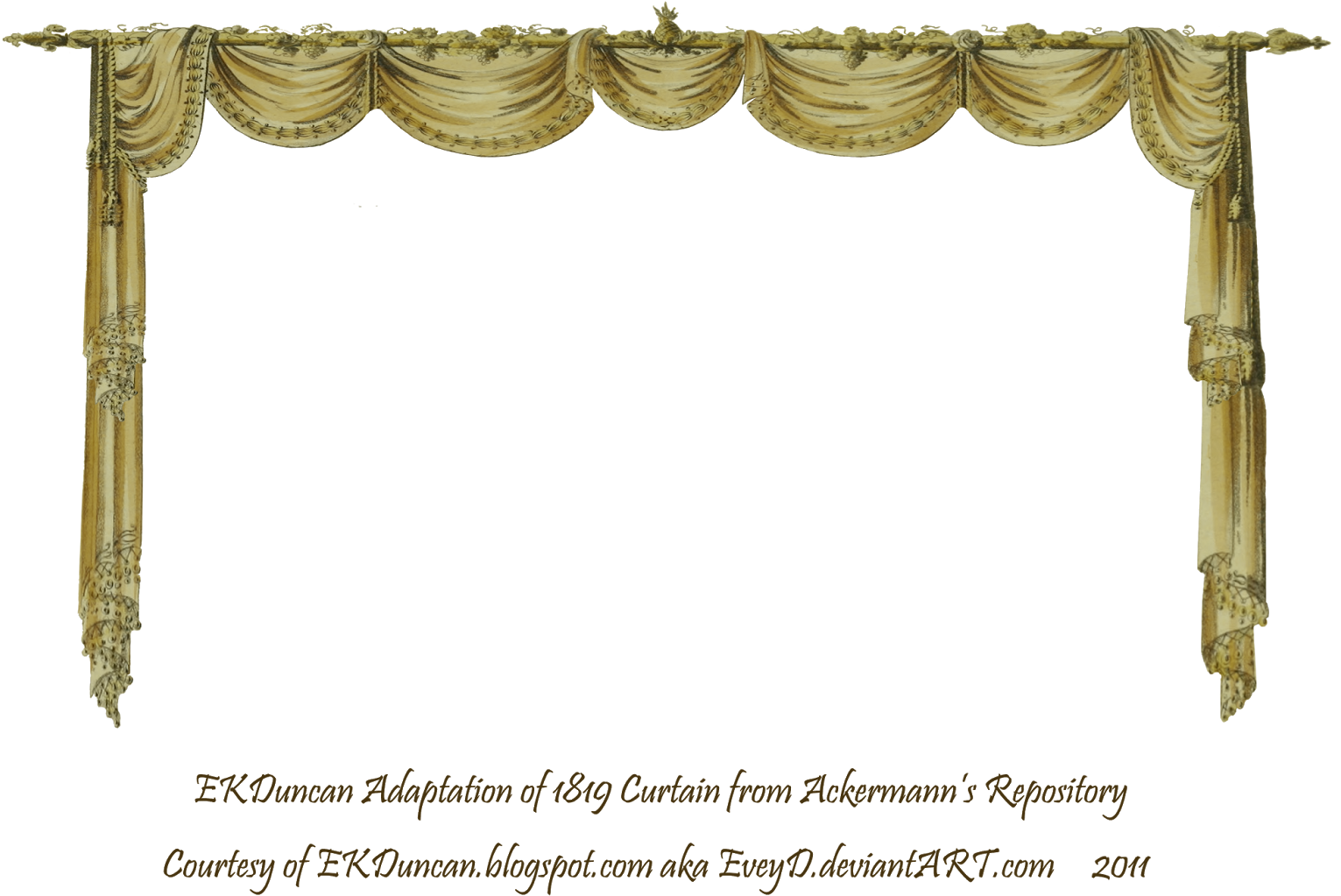 Curtain Background Png Images For Gold Stage Curtains - Vintage Curtains Png (1600x1075), Png Download
