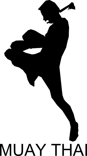 Small - Muay Thai Silhouette Png (336x597), Png Download