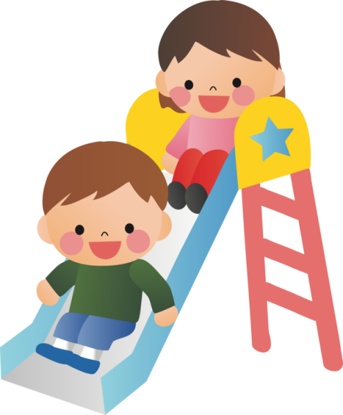 Download Free "child On Slide Clipart Transparent Background" (496x600), Png Download
