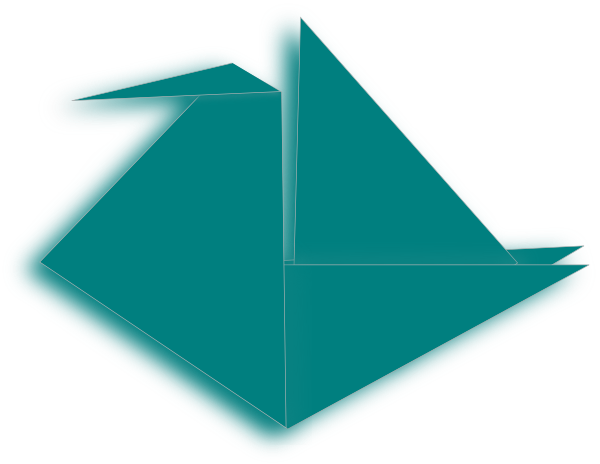 Paper Crane Clip Art At Clker - Origami (600x464), Png Download