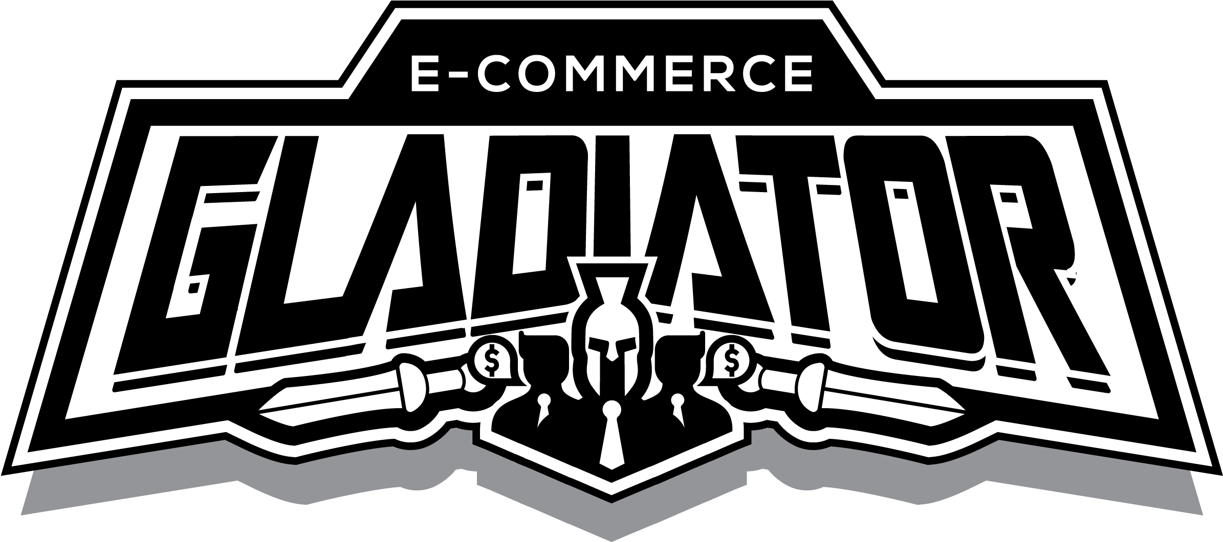 Ecommerce Gladiator Full Black And White (png) - Nightclub (2500x1201), Png Download