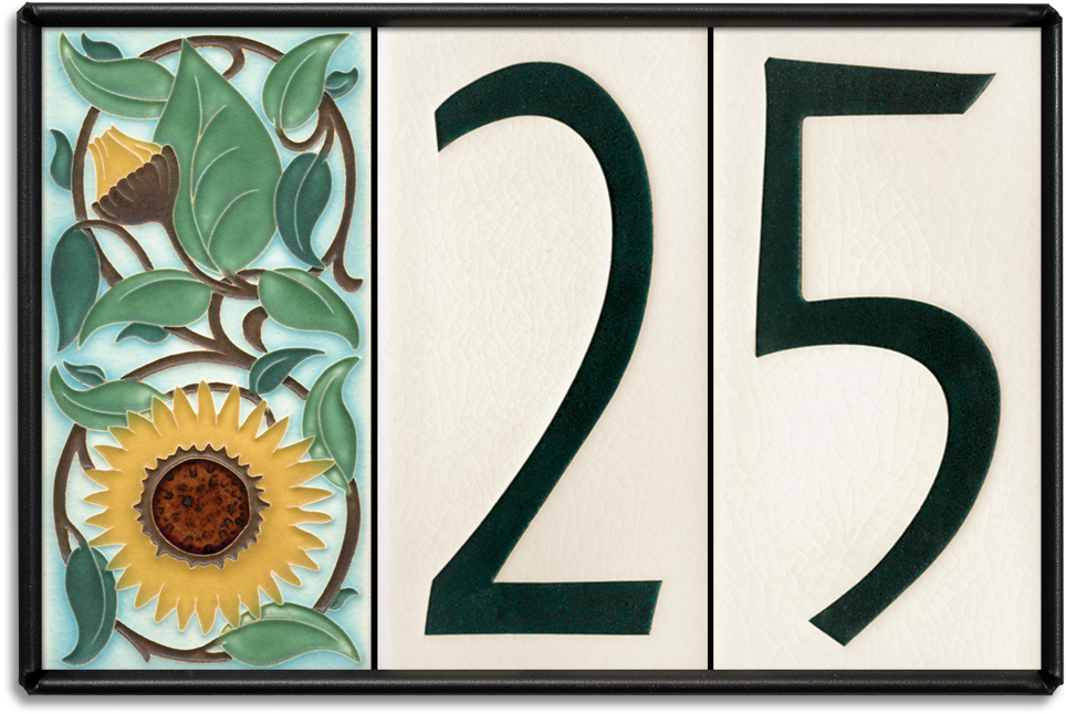 House Number Frame - Arts And Crafts Tiles 2018 Wall Calendar (1000x1000), Png Download