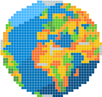 Terre Tetris - Circle (350x450), Png Download