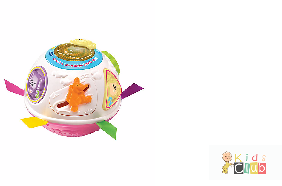 vtech crawl & learn bright lights ball pink