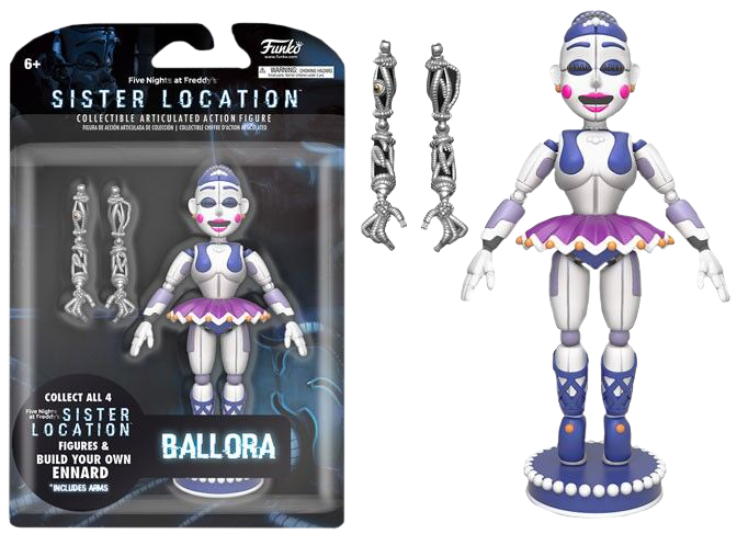 Five Nights At Freddy's - Fnaf Action Figures Ballora (672x487), Png Download