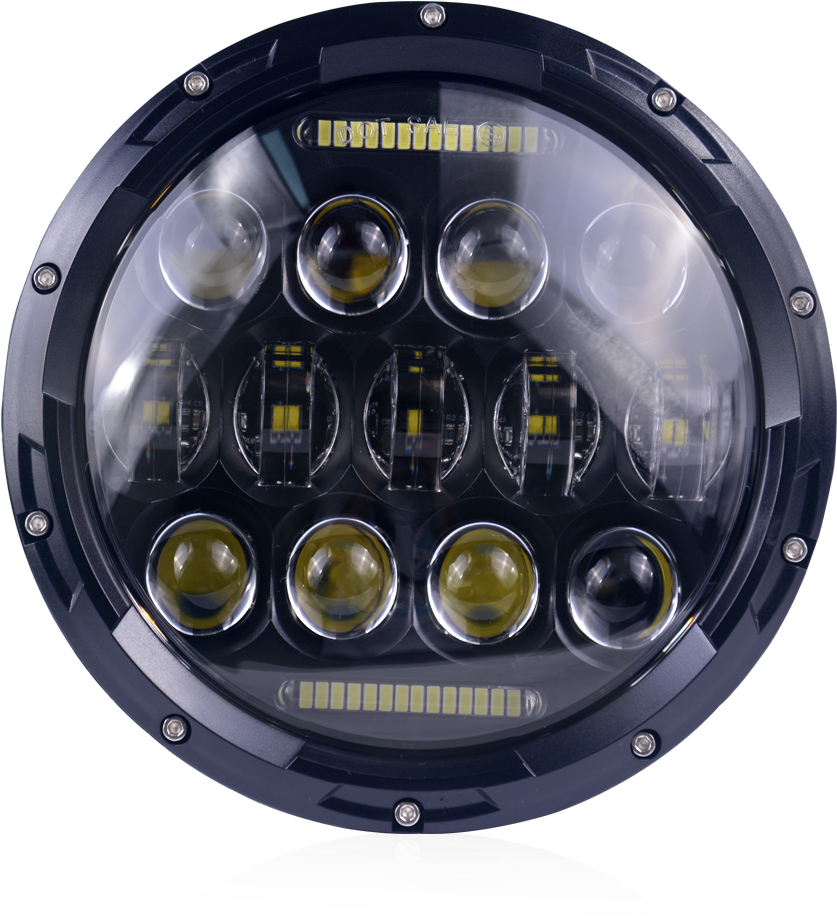 Headlamp, 130w 7" For Jeep Wrangler, - Street Light (1000x1000), Png Download