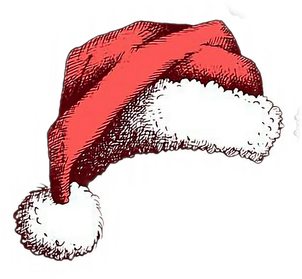Christmas Hat 圣诞帽christmas Freetoedit - 手繪 聖誕 帽 (1024x1024), Png Download