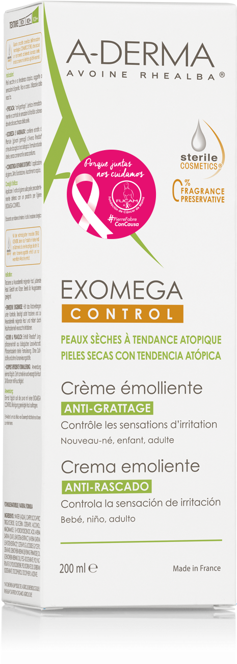 Diabetes Juntos X Ti > Bienestar > Productos Rosas - A-derma Exomega Control Baume Emollient 400ml (786x1398), Png Download