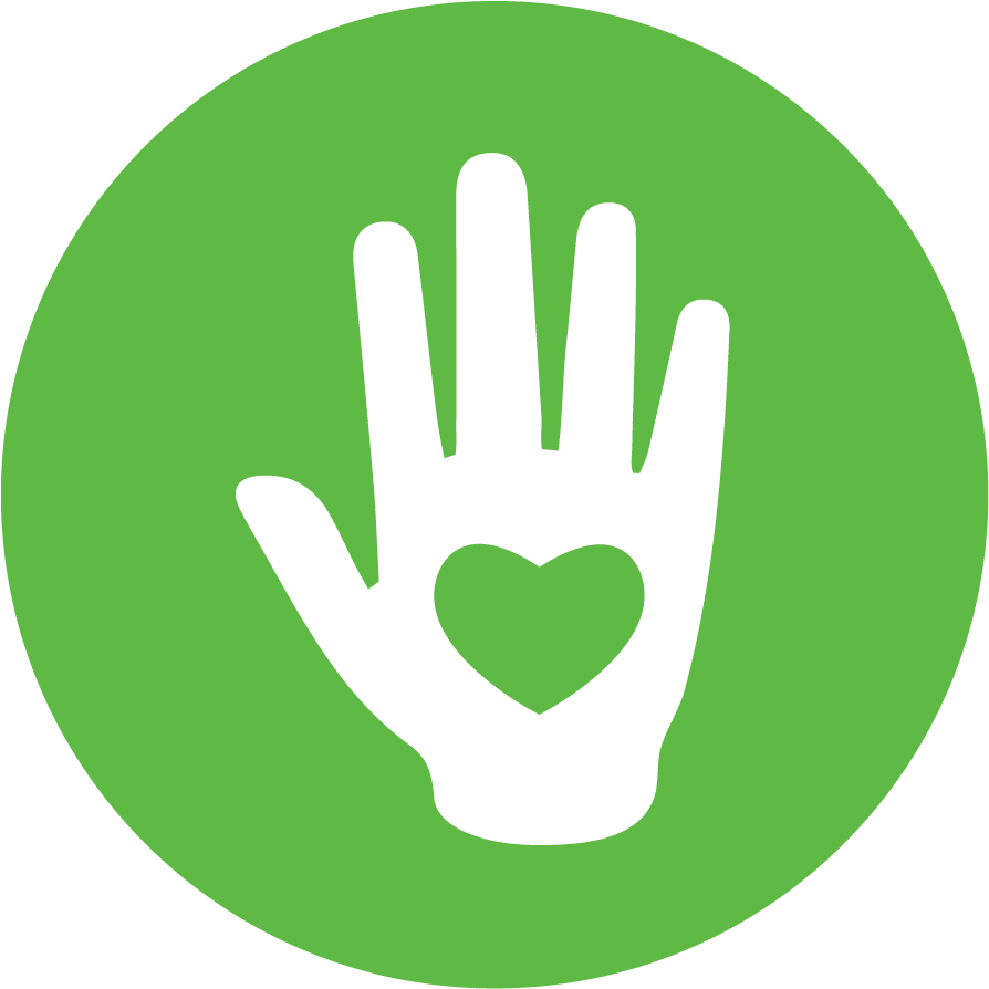 Hand With Heart - Reusable Icon (900x900), Png Download