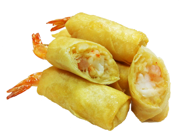 Prawn Springrolls Small - Chicken Nuggets Plate Png (664x480), Png Download