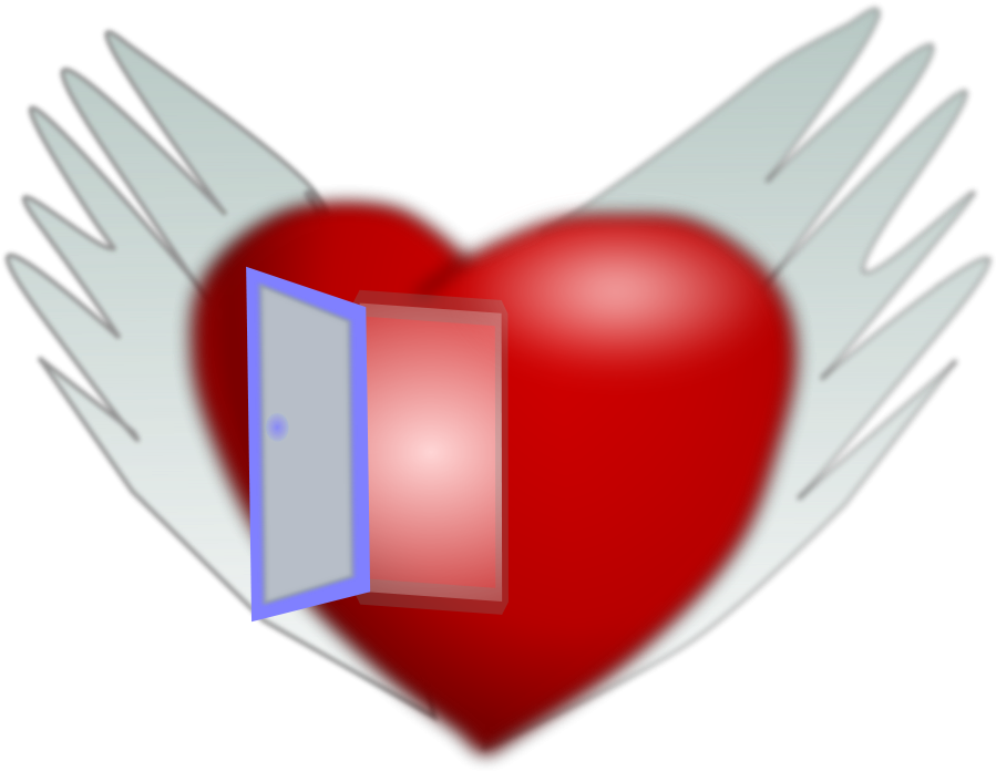 How To Set Use Flying Heart Svg Vector - Clip Art (900x702), Png Download