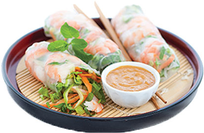 Brain Healthy Spring Rolls - Finger Food (1191x395), Png Download