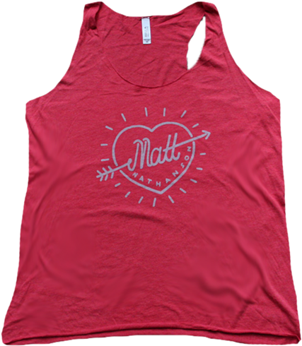 Arrow Heart Red Tank - Red (600x600), Png Download