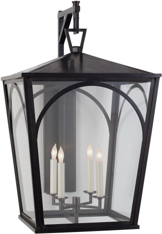 Darlana Arc Large Bracket Wall Light In Bronze With - Visual Comfort E.f. Chapman Darlana Pendant Iron Chc (480x480), Png Download
