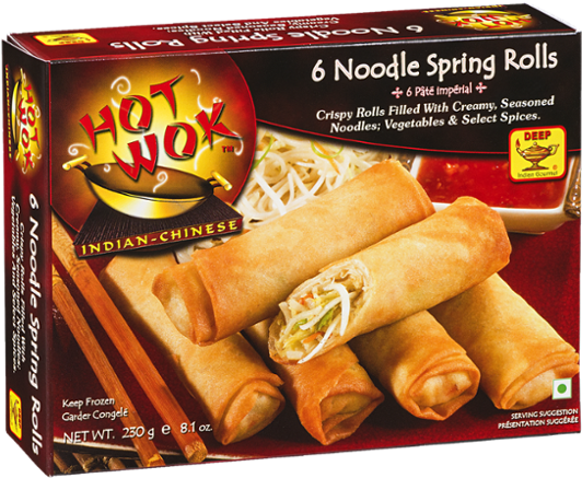 Hot Wok Indian - Chinese Noodle Spring Rolls - 6 Ct (600x600), Png Download