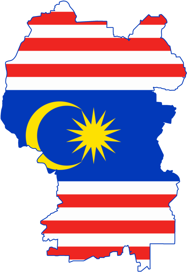 Flag Map Of Kuala Lumpur - Malaysia Flag (731x1023), Png Download