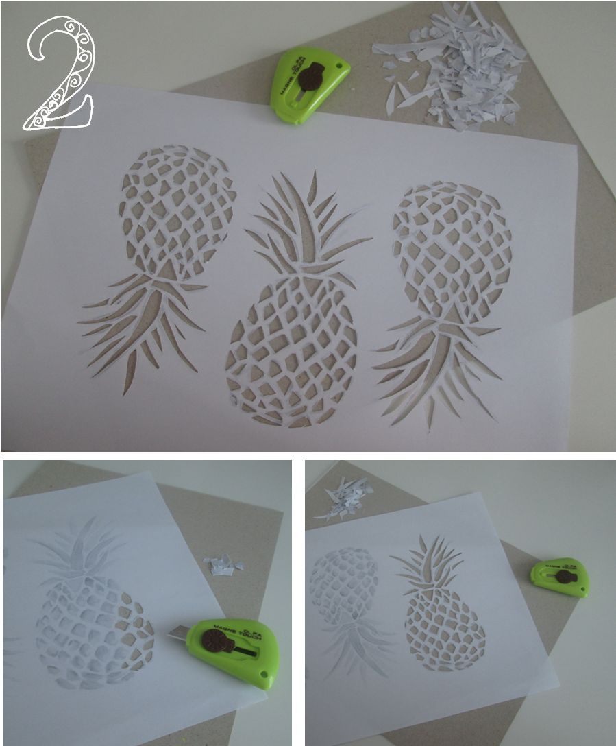 Empty Out The Parts You Want To Fill With Colors Using - Pineapple (988x1135), Png Download